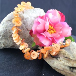 Orange Crochet Necklace