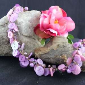 Purple Crochet Necklace