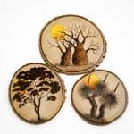 Timber Coasters Fauna and Flora Pyrography (1)