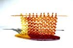 amber delight Knitting sculpture