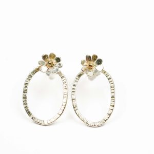 Silver Flowers Earrings