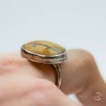 Yellow agate ring (3) Kate Brown Western Australian jeweller