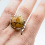 Yellow agate ring (4)