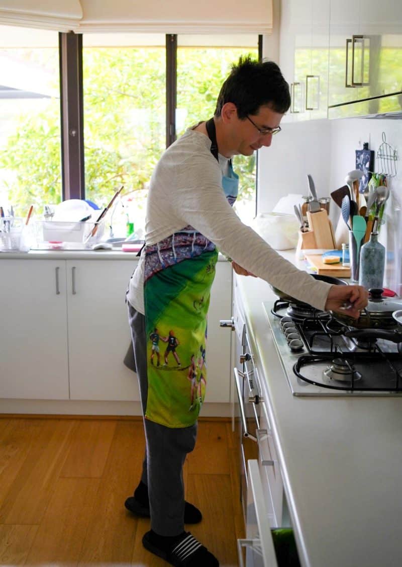 Dockers Game Apron. The Artisan Store Limited Collection. Apron printed from original painting by local artist Christine LeFaucheur.