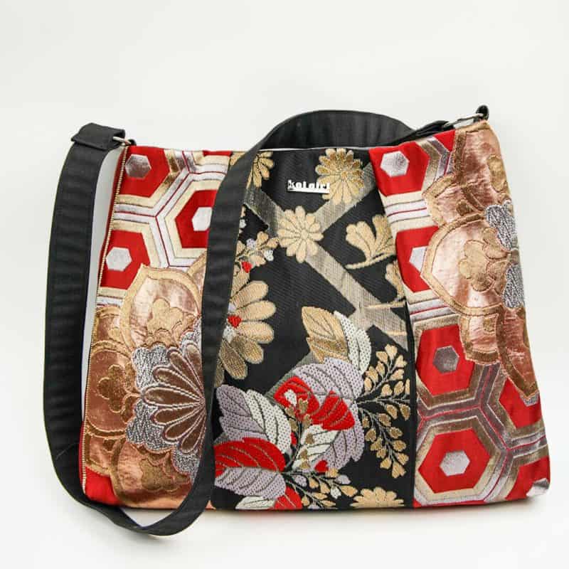 Koi Girl Red and Black Floral Medium Bag (1) Koi Girl Red and Black Floral Bag
