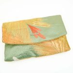 Koi Girl Turquoise and Gold Clutch Bag