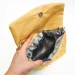 Koi Girl Turquoise and Gold Clutch Bag
