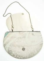 Koi Girl White and Turquoise Peacock Small Bag (3) Koi Girl White and Turquoise Bag