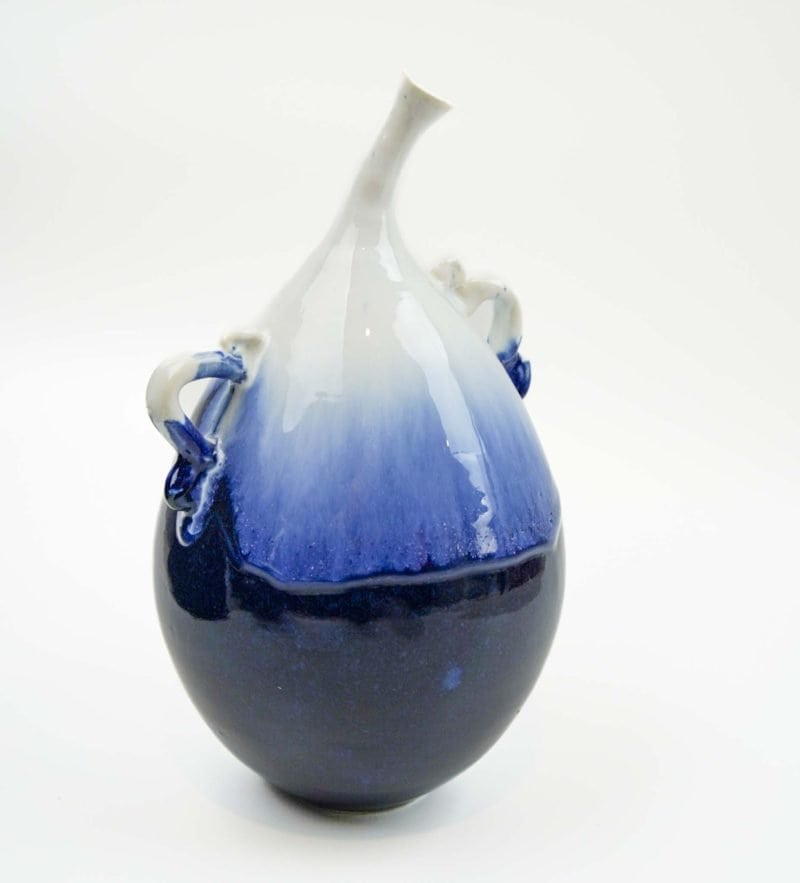 Midnight Haze Attitude Vase Large (3) Victoria Malone Western Australia Ceramic Artist