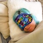 Sleep Mask Dolphins on pillow