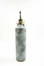 Olive Oil Bottle - Light blue speackles
