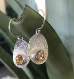 Petal earrings - citrine (2)