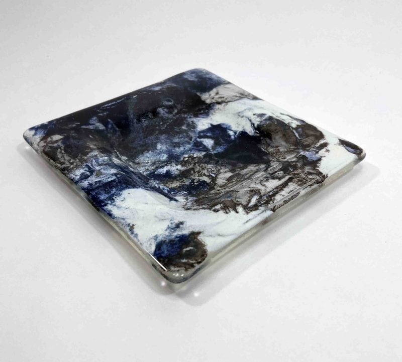 Oceanscape #1 Glass Platter by SiJu Glass.