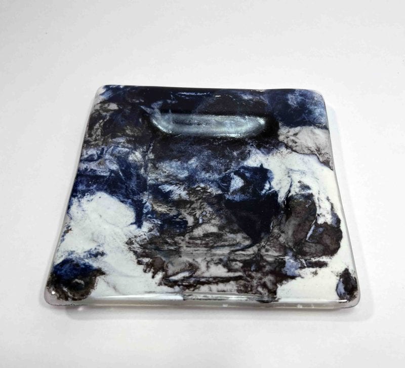 Oceanscape #1 Glass Platter by SiJu Glass.