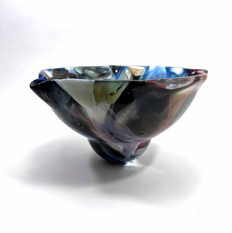 Landscape #7 Art Glass Bowl - gorgeous object by SiJu Glass Western Australian Art Glass Artist