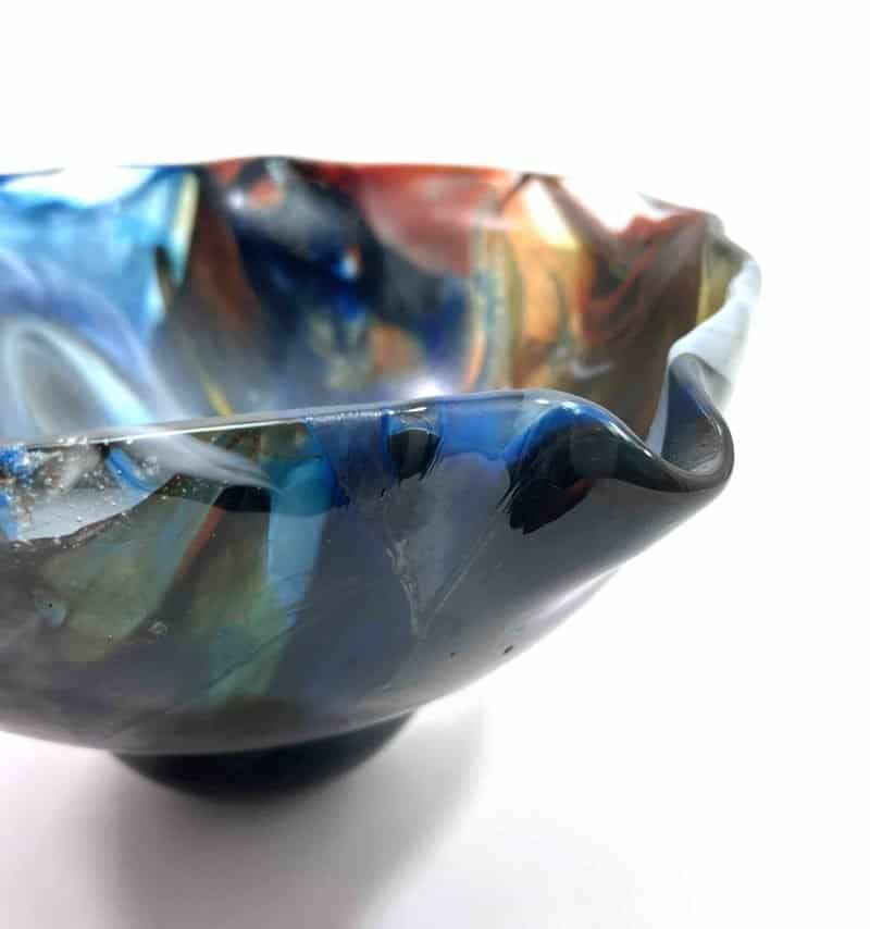 Landscape #7 Art Glass Bowl - gorgeous object by SiJu Glass Western Australian Art Glass Artist