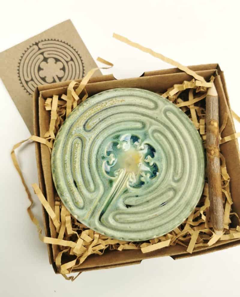 ceramic meditating coaster