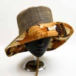Brown Flowers Reversible Sun Hat (1)