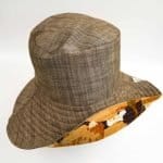 Brown Flowers Reversible Sun Hat (2)