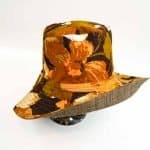 Brown Flowers Reversible Sun Hat (4)