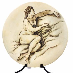 Resting Large Ceramic Circular Wall Platter
