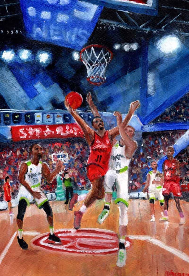 Wildcats Game print on canvas Chris LeFaucheur Western Australia artist