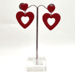 Pretty Mili Heart Earrings Pretty Mili Clay Nardeen Patterned Heart Earrings