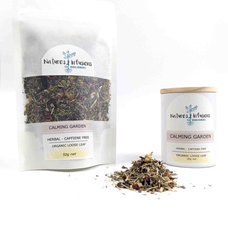 Calming Garden Loose Leaf Tea (2) Natures Tea Infusions Calming Garden