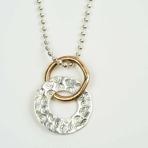 Sterling Silver and Bronze Pendant by Rowena Mitchell Fremantle Jeweller