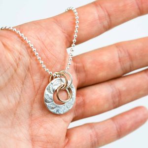 Sterling Silver and Bronze Pendant by Rowena Mitchell Fremantle Jeweller