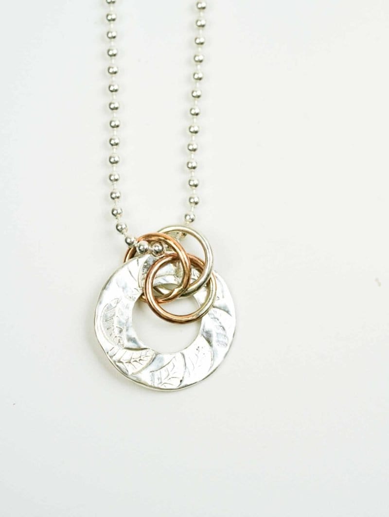 Sterling Silver and Bronze Pendant by Rowena Mitchell Fremantle Jeweller