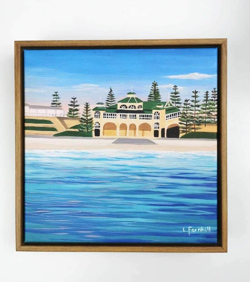 Laura Farnhill Cottleslow beach Acrylic painting print