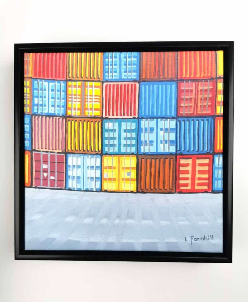 Laura Farnhill shipping containers Canvas print Laura Farnhill Perth Artist