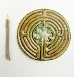 Porcelain Desktop Chartres Labyrinth khaki green