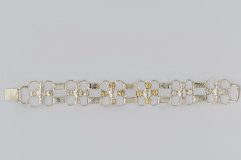 Sterling Silver and 9ct gold filled link bracelet by Rowena Mitchell Fremantle Jeweller