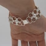 Sterling Silver and 9ct gold filled link bracelet by Rowena Mitchell Fremantle Jeweller