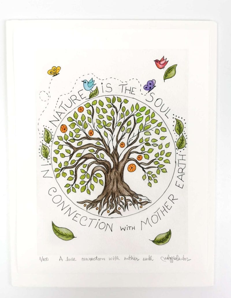 Lygia Dantas Western Australian artist, a3 print Mothers Earth