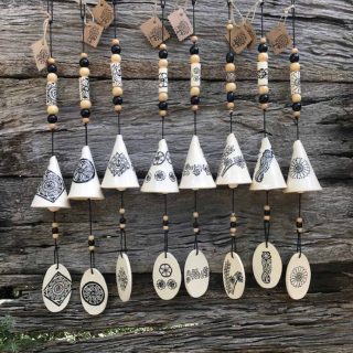 Ceramic chimes Helen Gray