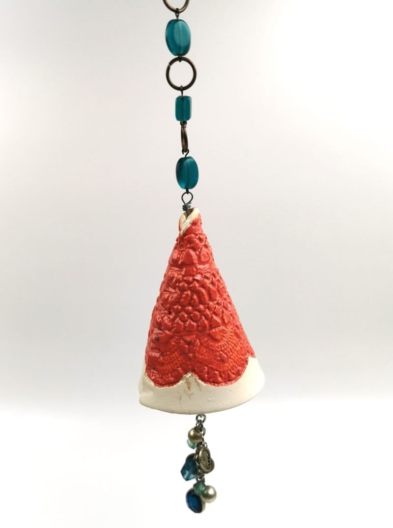 Western Australian artist Helen Gray Silver Tree Design ceramic Wind chimes
