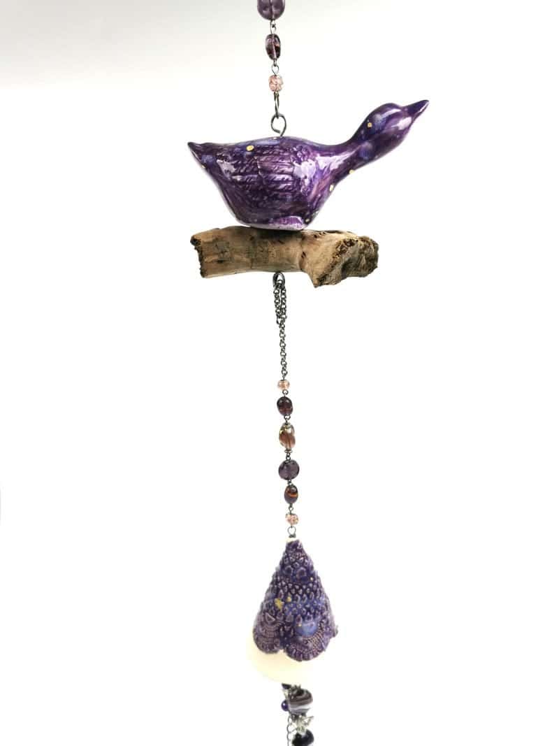 Western Australian artist Helen Gray Silver Tree Design ceramic Wind chimes
