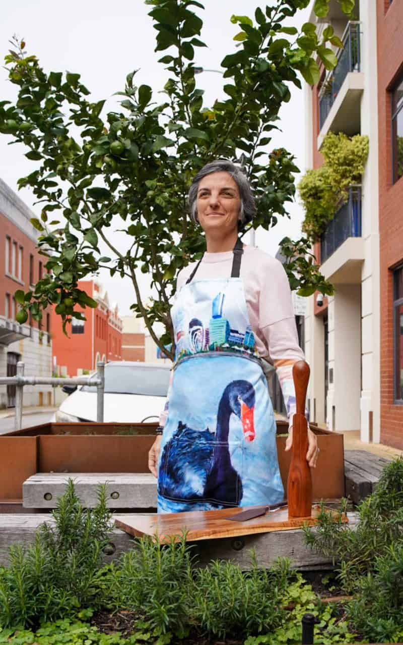 Black Swan Perth City Fabric Apron (1)