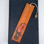 Dallas bookmark galah cockatoo timber bookmark WA artist Dallas Pegrum galah cockatoo
