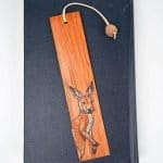 Dallas bookmark kangaroo timber bookmark WA artist Dallas Pegrum kangaroo