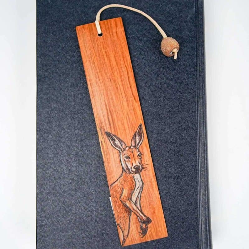 timber bookmark WA artist Dallas Pegrum kangaroo