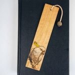 Dallas bookmark white cockatoo timber bookmark WA artist Dallas Pegrum white cockatoo