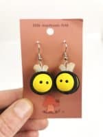 Little Mushroom field bee earrings
