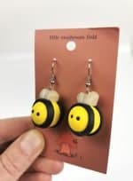 Little Mushroom field bee earrings 2 Lauren Elliott Little Mushroom Field Jeweller Fremantle Western Australia