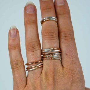 Two Tone Ring by REM Jewellery Rowena Mitchell Fremantle WA Artist