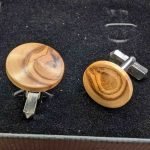Cufflinks in Olive Wood by Paul Thompson 01 Handmade Timber cufflinks fy local wood turner Paul Thompson Perth Western Australia