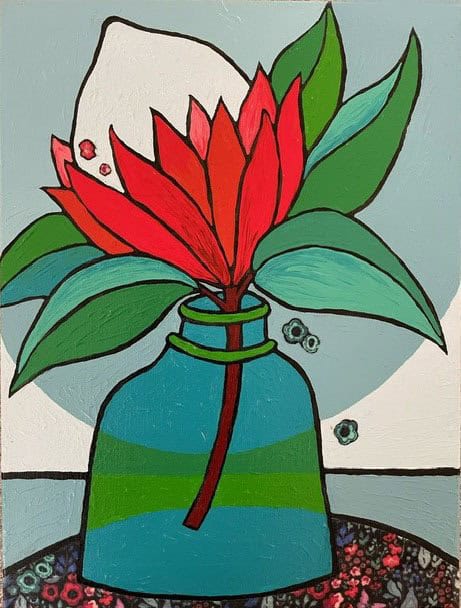 Red Protea by Therese Howie Therese Howie Fremantle Artist, Western Australia